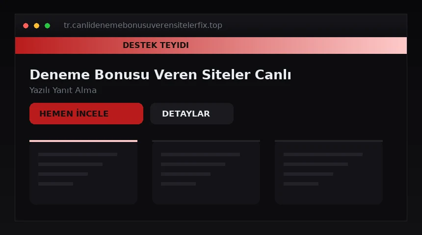 Deneme Bonusu Veren Siteler yazışma arayüzü